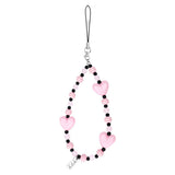 HIGHTEEN PINK HEART PHONE STRAP