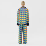 (M) Cheerful Grid PJ Shirts