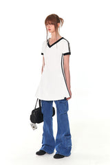 V NECK LINE OPS (WHITE)
