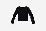 SLIM SQUARE NECK T-SHIRTS #BLACK