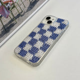 CHECKERBOARD HARD JELL CASE_BLUE