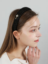 アンティックツイードヘアバンド / Antic Tweed HairBand Black Gold