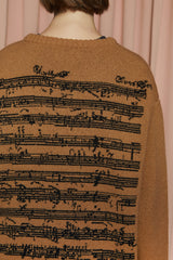 U SHEET MUSIC KNIT / CAMEL