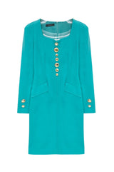 Gold buttoned dress