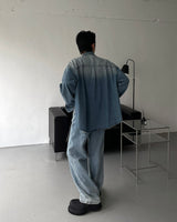 Xレイジーンズ/SI X-ray wide denim Jeans (Light Blue)
