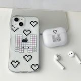 ブラック - スクエア ラビット AirPods ケース_マット