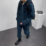 マルチコーデュロイセミジップアップフーディー/Multi-corduroy semi- zip-up hood (3 colors)