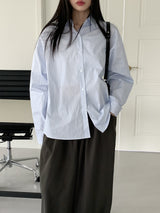ライポスプリングストライプボキシーシャツ / Lai Po Spring Stripe Boxy Shirt