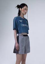 Sports Crop T-Shirts - Blue