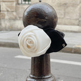 Classic Monotone Rose Hair Scrunchie　シュシュ