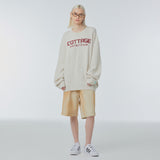 Oversized needlework wool-blend sweater