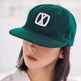 VA Square Applique Wool Baseball Cap / Deep Green