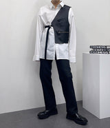 レイヤードレザーベスト / NB Layered Leather Vest