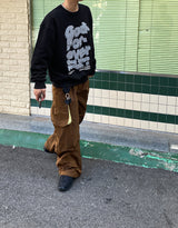 No.0394 ナイロンカラーリングカーゴワイドパンツ