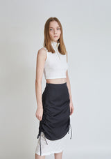 SHIRRING LAYERD LONG SKIRT (6679780753526)