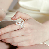 パールリボンリング / [925 SILVER] Pearl Ribbon Ring