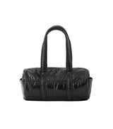 glossy ribbon duffle bag_black