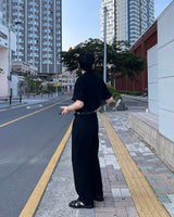 LE ブランクデニム半袖シャツ / LE Blanc Denim Short-Sleeved Shirt (Set - Up / 1 color)