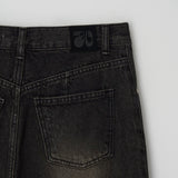 Denim Unbalanced Pleats Skirt