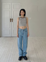 ラブラブクロップスリーブレス / Love Love Crop Sleeveless (2color)