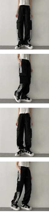 コミーラインカーゴワイドパンツ / Comey Line Cargo Wide Pants