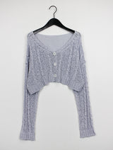 プレッツェルクロップカーディガン / Pretzel Crop Cardigan (4color)