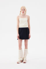 チェリークロップニットノースリーブ / CHERRY CROP KNIT SLEEVELESS [IVORY]