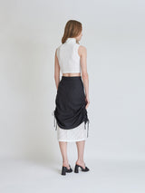 SHIRRING LAYERD LONG SKIRT (6679780753526)