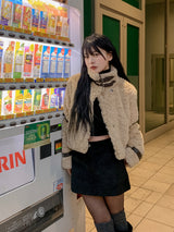 ハイネックベルトファージャケット