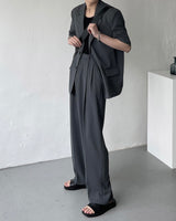 CR スローリネンワイドスラックス / CR Slow Linen Wide Slacks (2 colors)