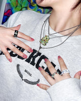 Two chain layered necklace (6685444505718)
