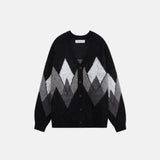 ASCLO Mohair Argyle V Cardigan (3color)
