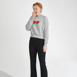 2021 Logo Crop sweatshirt [Melange grey] (6610311413878)