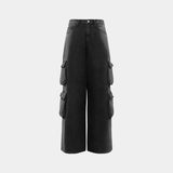 (UNISEX) ハーフウォッシングダブルポケットデニムパンツ