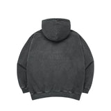 [24SS] STAR AE LOGO PIGMENT WASHING HOODIE CHARCOAl