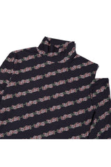 Flower Pattern Turtleneck_Black (6684832039030)