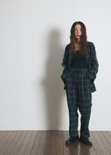 DREAMCATCHER CHECK LOOSE-FIT PANTS (Blue) / ドリームキャッチャーチェックルースフィットパンツ