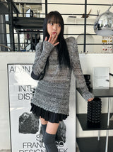 ボカシウェーブルーズニット/Bokashi weave loose knit
