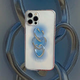 ラブブルーハートリングiPhoneケース / Love Blue Heart Ring iPhone Case