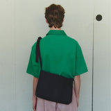 Round Stitch Crossbody Bag L (Black Edition)