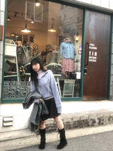 モリガールコージールースウールフーデッドニットウェア