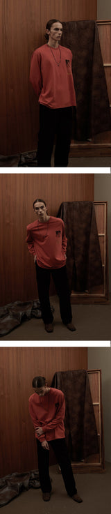 ハンドライティングロングスリーブTシャツ / HANDWRITTEN LONG SLEEVE [ORANGE]