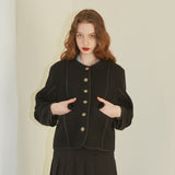 Round Elbow Shaped Jacket (Black) (6681261899894)