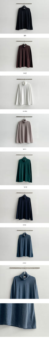 【高品質!】【大きいサイズ!】LAG ボクシールーズニットタートルネックTシャツ