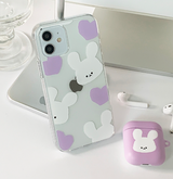 ビッグモチラビットパープルフォーンケース / Big Mochi Rabbit purple Phone Case