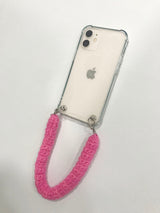 ハンドメイドフォンストラップ(ケースなし)/handmade phone strap - pink