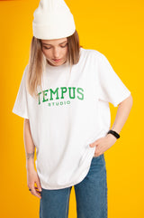 TEMPUS BASIC LOGO T-SHIRTS [WHITE]