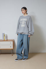 ゴールデン刺繡スウェット/Golden Emblem Sweatshirt (Grey)