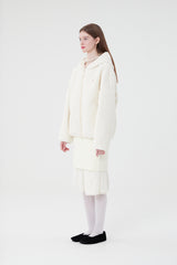 チェリーフリースフーディー付きジャンパー / CHERRY FLEECE HOODIE JUMPER [CREAM]