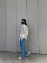 +5cm Ice Tencel Long Wide Denim Pants (3color)